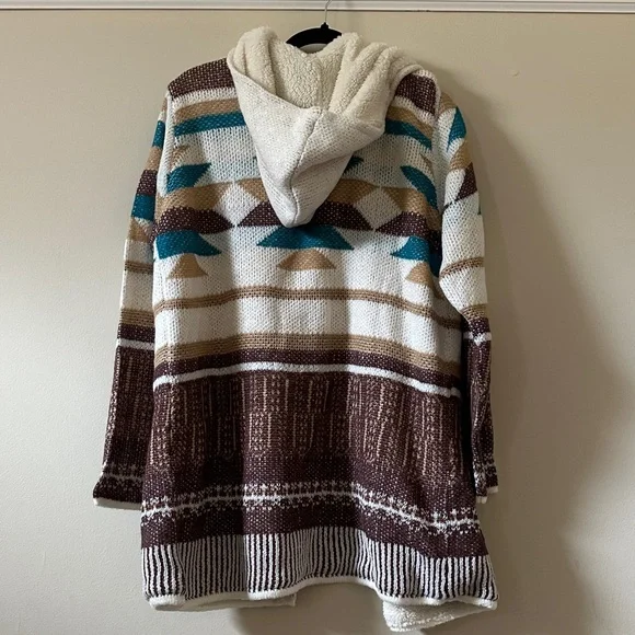 Woven Heart Ivory Plush Jacket - Picture 4 of 4